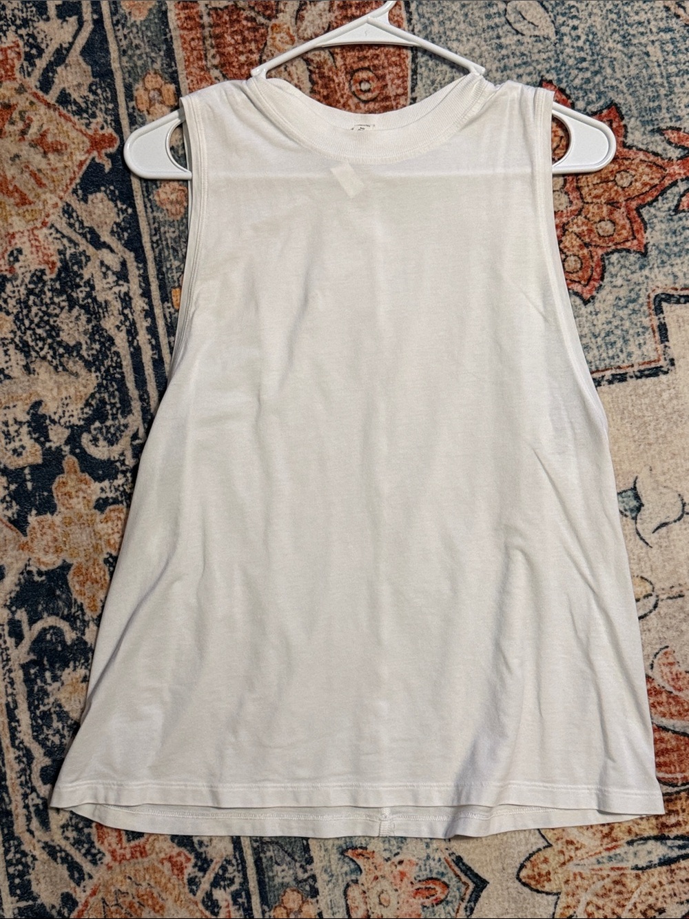 Lululemon Classic White Sleeveless T-shirt- Women